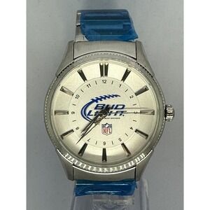 Fossil Bud Light PR-5369 NFL Football Beer Sponsor Mens Watch New Battery 43MM